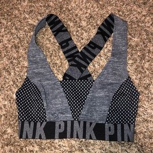 Pink sports bra